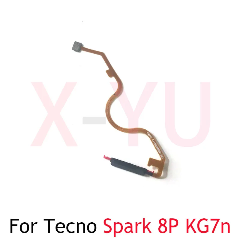 For Tecno Spark 8P KG7 KG7n Home Button Fingerprint Sensor Return Power Flex Cable