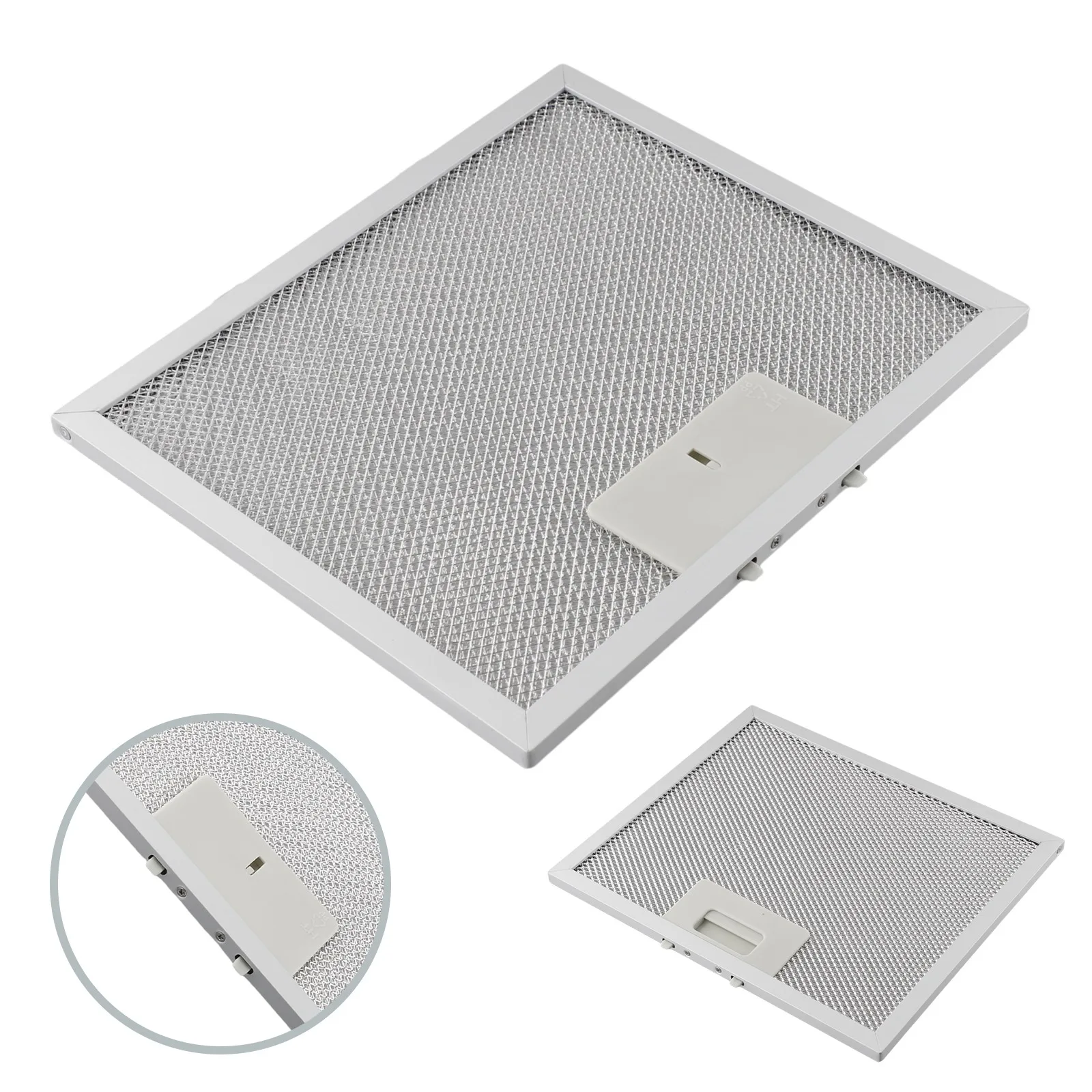 Filtro de ventilação extrator de malha, camadas aluminizadas, malha de metal, filtro de ventilação prateado, 210x250x9mm, filtros de capô de fogão de alumínio