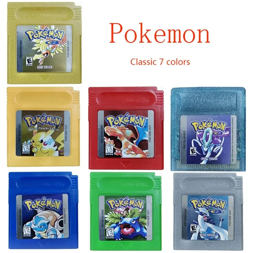 popular 16 bit video game GBC card box type host card classic multiple versions game card English version boy holiday gift