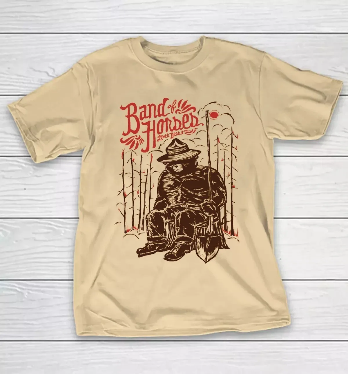 Rare Band of Horses Band Lower Dens Beige S to 5XL Shirt