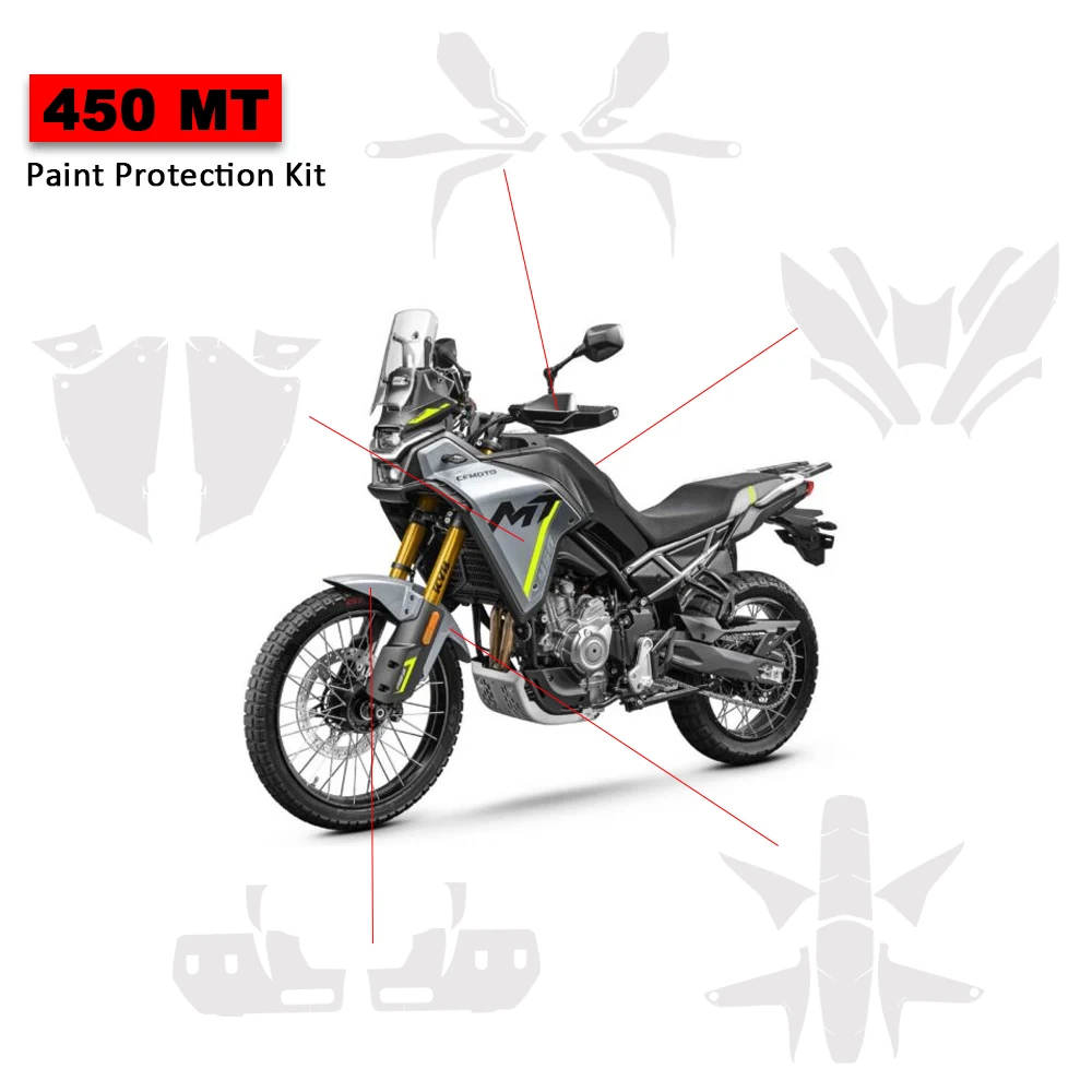 

PPF 450MT 2024 Paint Protection Tank Stickers For CFMOTO 450 MT Complete Paint Film Fairing TPU Nanomaterials Protection Kit