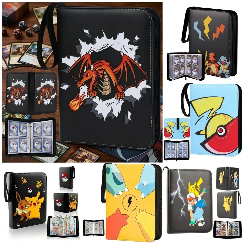 

Pokemon Binder 400 Cards Album Pokemon Verzamelmap Trading Card Binder 4 Pocket Collection Book Gift