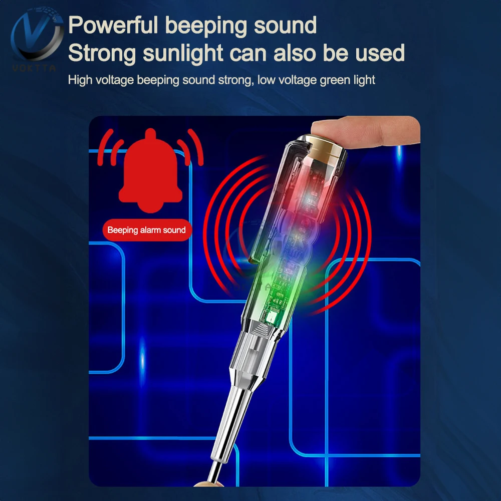 DC12-24V AC24-250V Mini Voltage Tester Pen LED Circuit Indicator Power Detector Tester Electric Screwdriver Probe Test Tools