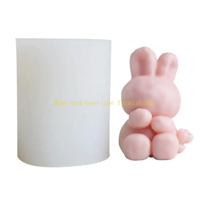 

L9NB Cartoon Rabbit Silicone Fondant Cake Gypsum Molds Diy Manual Plasters Ornaments Handicrafts Mold Hand Gift Making