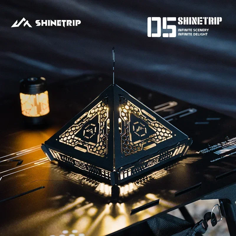 

ShineTrip 05 Series Pyramid Camping Lampshade Tactical Style Laser-cut Atmosphere Camping Hanging Decorative Lighting