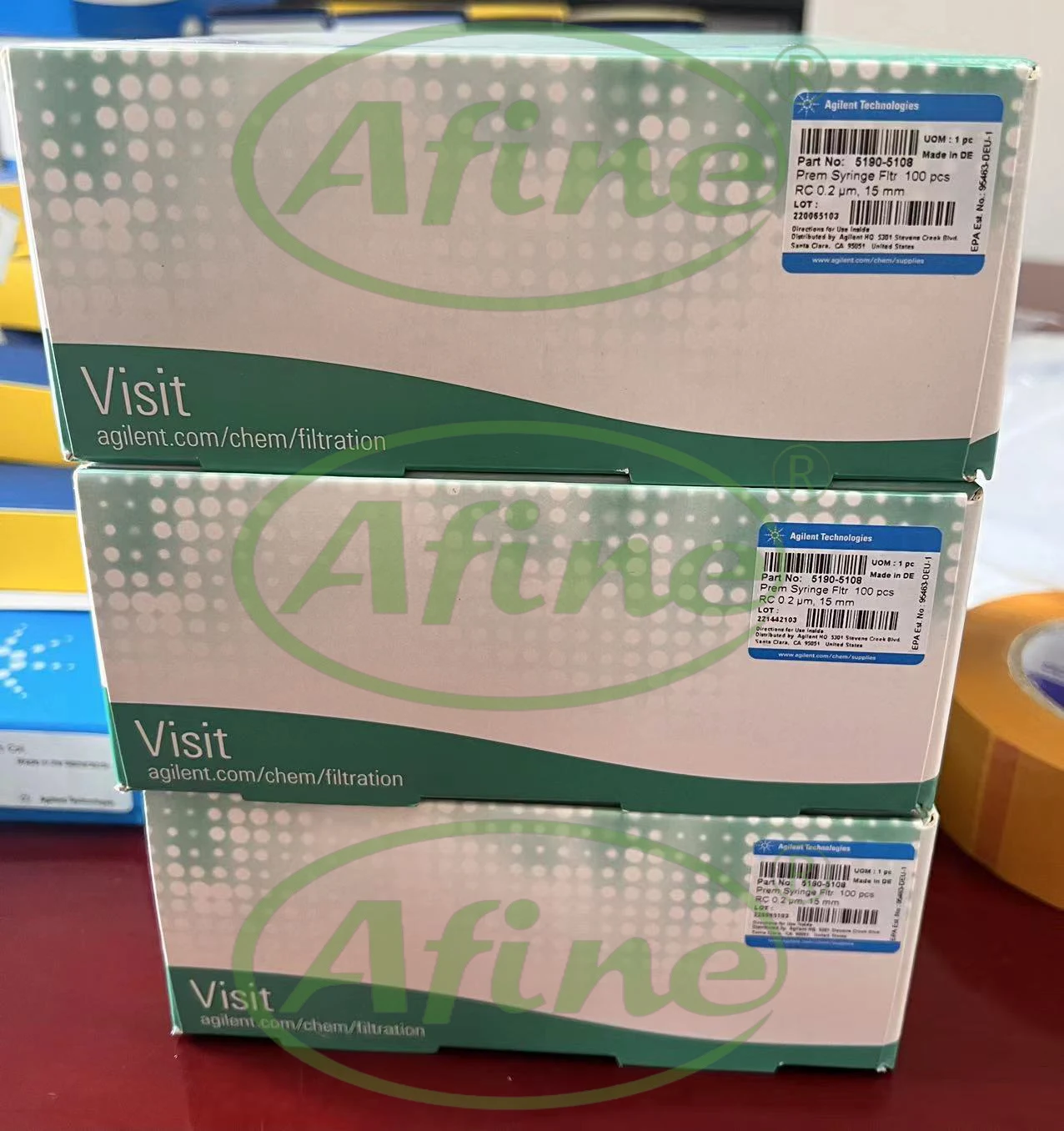 AFINE Agilent Captiva Needle Filters 5190-5108,5190-5093,5190-5088 Polypropylene Shell Cellulose RC Membrane