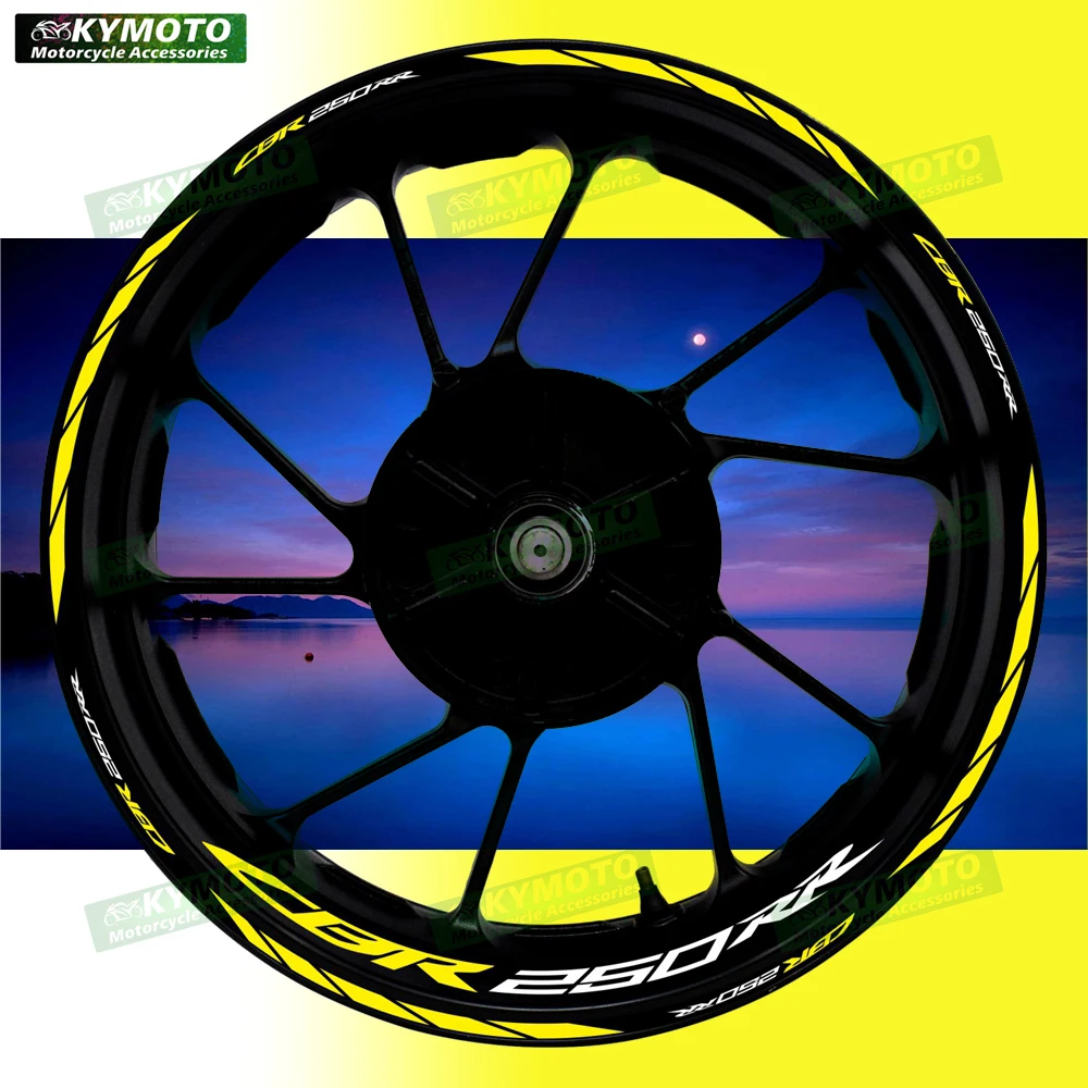 

Для HONDA CBR250RR CBR 250RR аксессуары для мотоциклов 17-дюймовые наклейки на колеса обтекатель модифицированный светоотражающий наклейка украшение