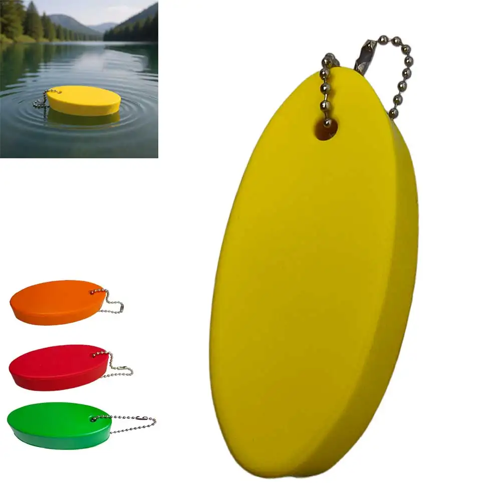 2 Pcs 4 Pcs Floating Keychain Oval Float Key Ring for Boating Fishing Sailing