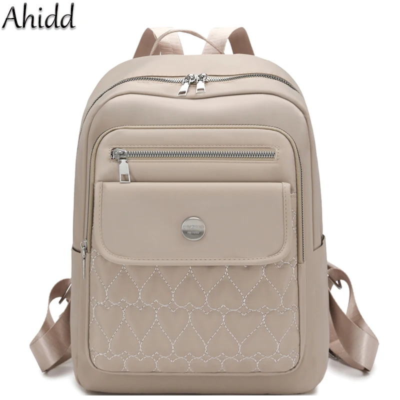 

Casual Commuter Backpack Women Comfortable Waterproof Nylon Daypack Female Student School Bag Ladies Lightweight Travel Knapsack