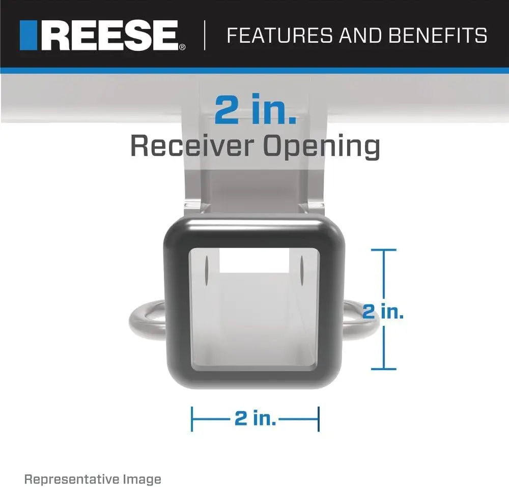 Class 3 Multi-Fit Trailer Hitch, 2 Inch Square Receiver for Compatible Vehicles (Check Fitment)