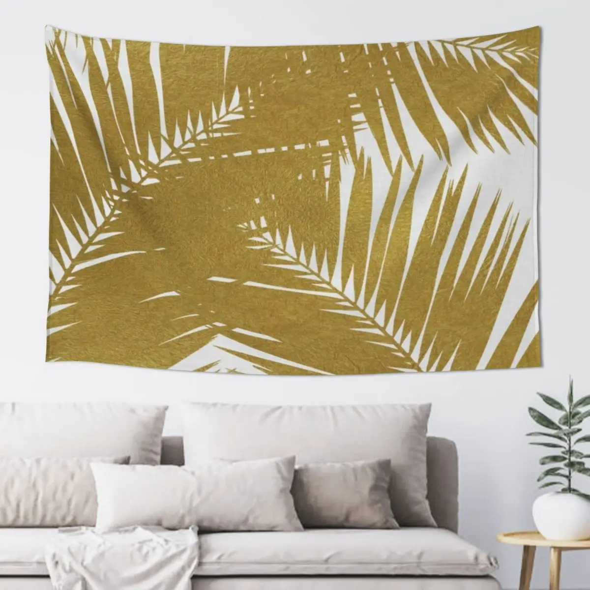 

Gold Palm Leaf III Tapestry Room Decorator Aesthetic Room Decors Korean Room Decor Decore Aesthetic Tapestry