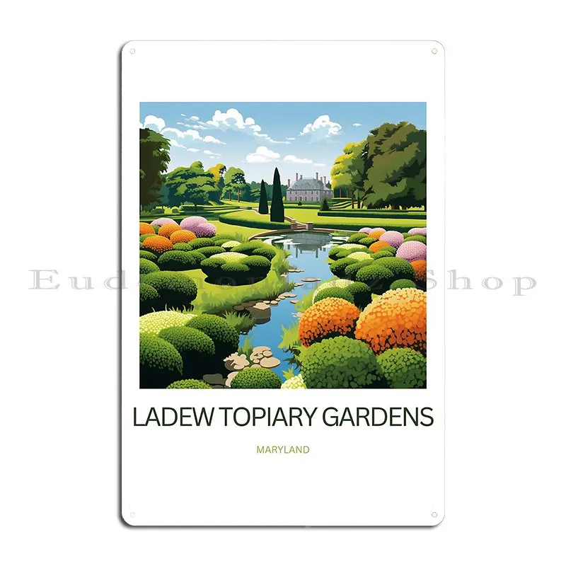 Ladew Topiary Gardens Maryland Metal Plaque Poster Garage Kitchen PaintingWall Decor Printing Tin Sign Poster