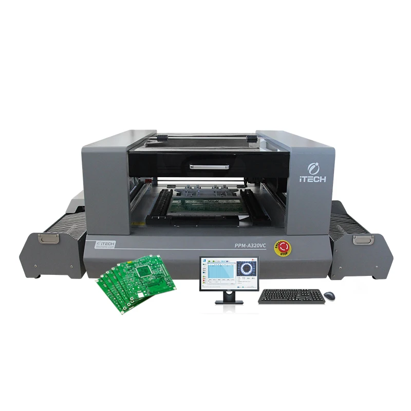 PPMA320VC Smt Production Pick And Place Machine Desktop Pcb Assemble Machine Chips Mounter Smd Pick And Place Machine With Lid