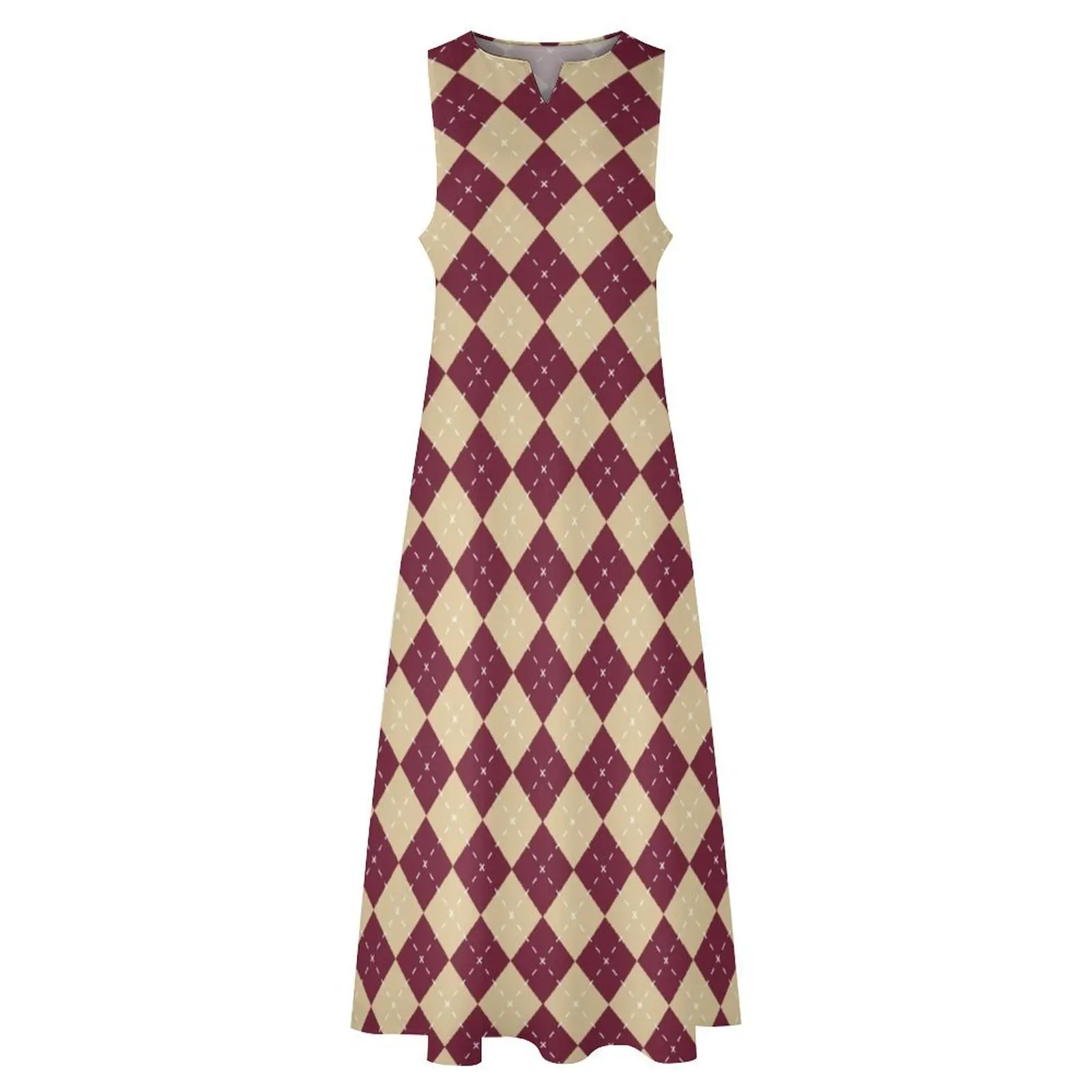 Tallahassee - Vestido largo Argyle vestido de verano para mujer ropa para mujer