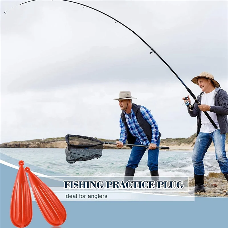 Fishing Practice Plug Fishing Casting Plug Baitcasting Rubber Practice Plug Suitable for Improving Casting Skill,6Pcs