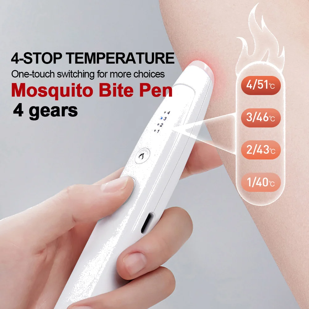 Portable Mosquito Insect Bite Relieve Itching Pen Natural Bug Bite Itch Relief Pen Rechargeable Anti-Itch Pen for Adult Children