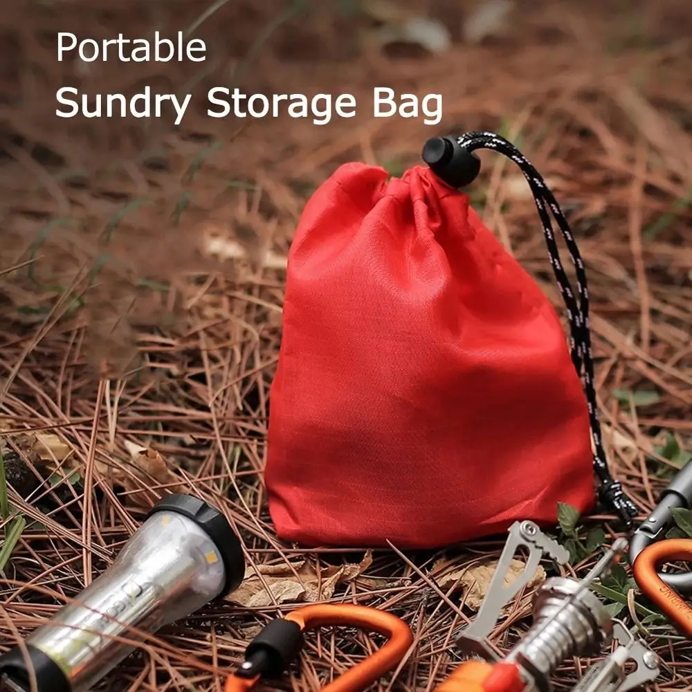 Camping Storage Bag Drawstring Sundry Pouch Sack Portable Bundle Pocket Travel EDC Tool Outdoor Camp Picnic Supplies