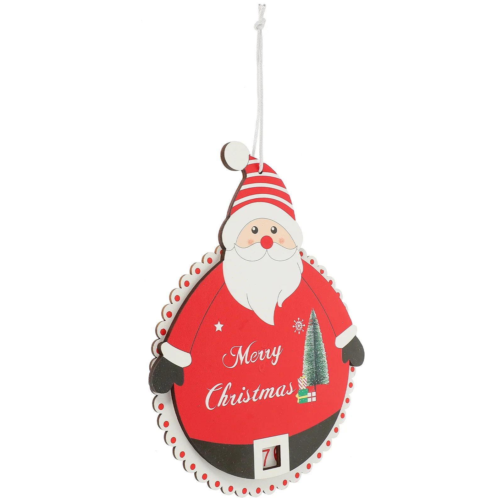 

Christmas Wooden Hanging Advent Calendar Pendant Decorative Xmas Countdown Wall Calendar Ornament Christmas Door Decor