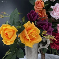 SunMade High-end Moist Feeling Roses Real Touch Artificial Flowers Decor Mariage Home Garden Decor Wedding Flower Decoration