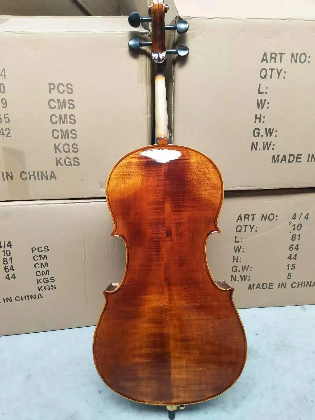 4/4 Colored Handmade Cello Flamed High Quality Professional Grade