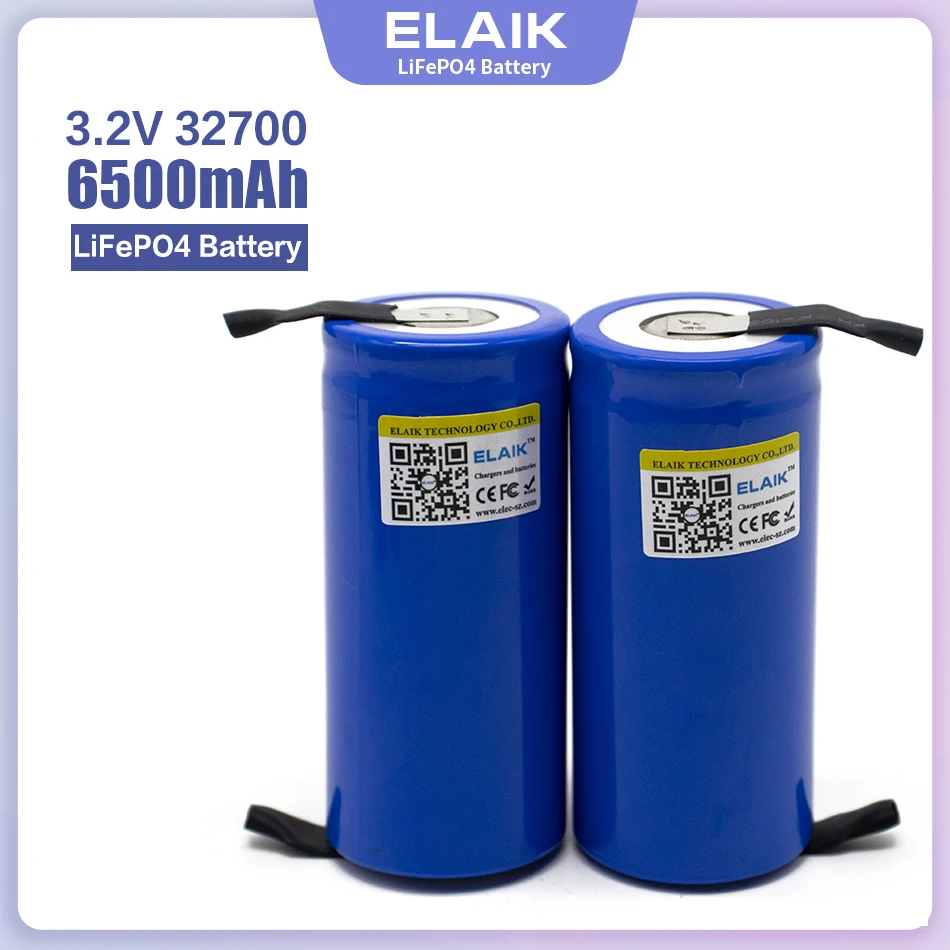 ELAIK-Batterie veFePO4, 3.2V, 32700 mAh, Décharge continue 35A, Décharge maximale 55A, Haute puissance 24.com, Feuilles de dégradbricolage, 6500