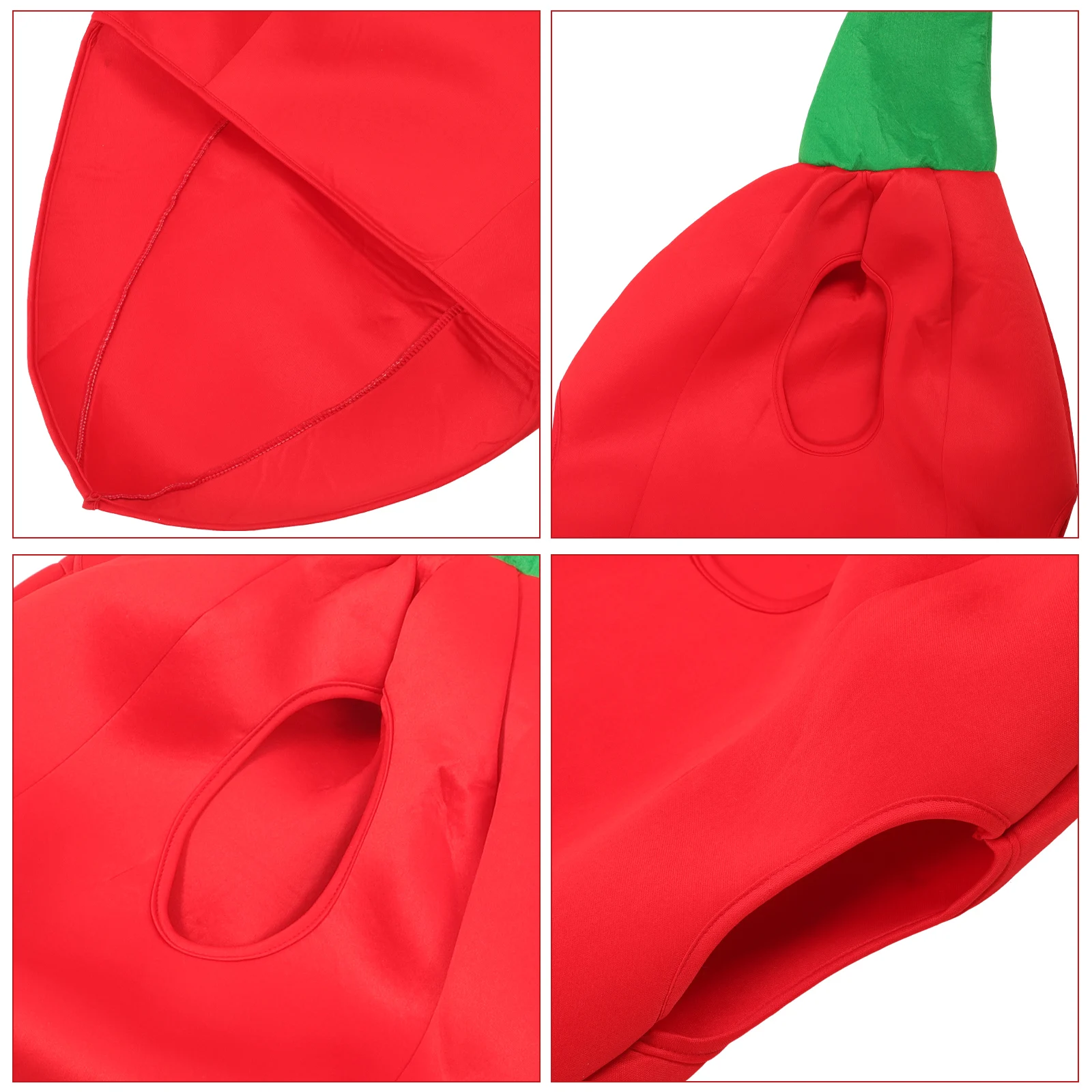

Kids Chili Pepper Costume Cosplay Props Gentle Fabric Textured Clothes Masquerade Party Stage Performance Festival