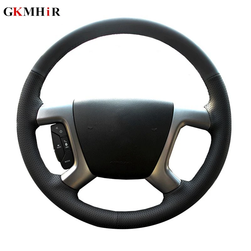 DIY Black Artificial Leather Car Steering Wheel Cover for Chevrolet Captiva Epica Special hand-stitched Steering Covers