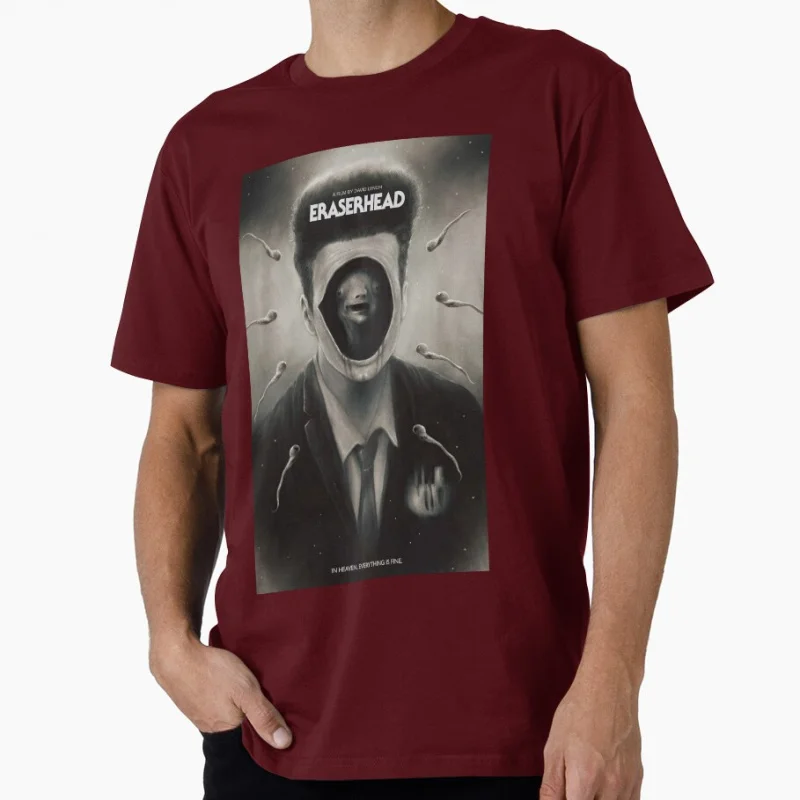 Strange Lynch 80s horror movie Eraserhead Gift t shirt for fan 100% cotton print Graphic Clothes Men's All size S-6XL top