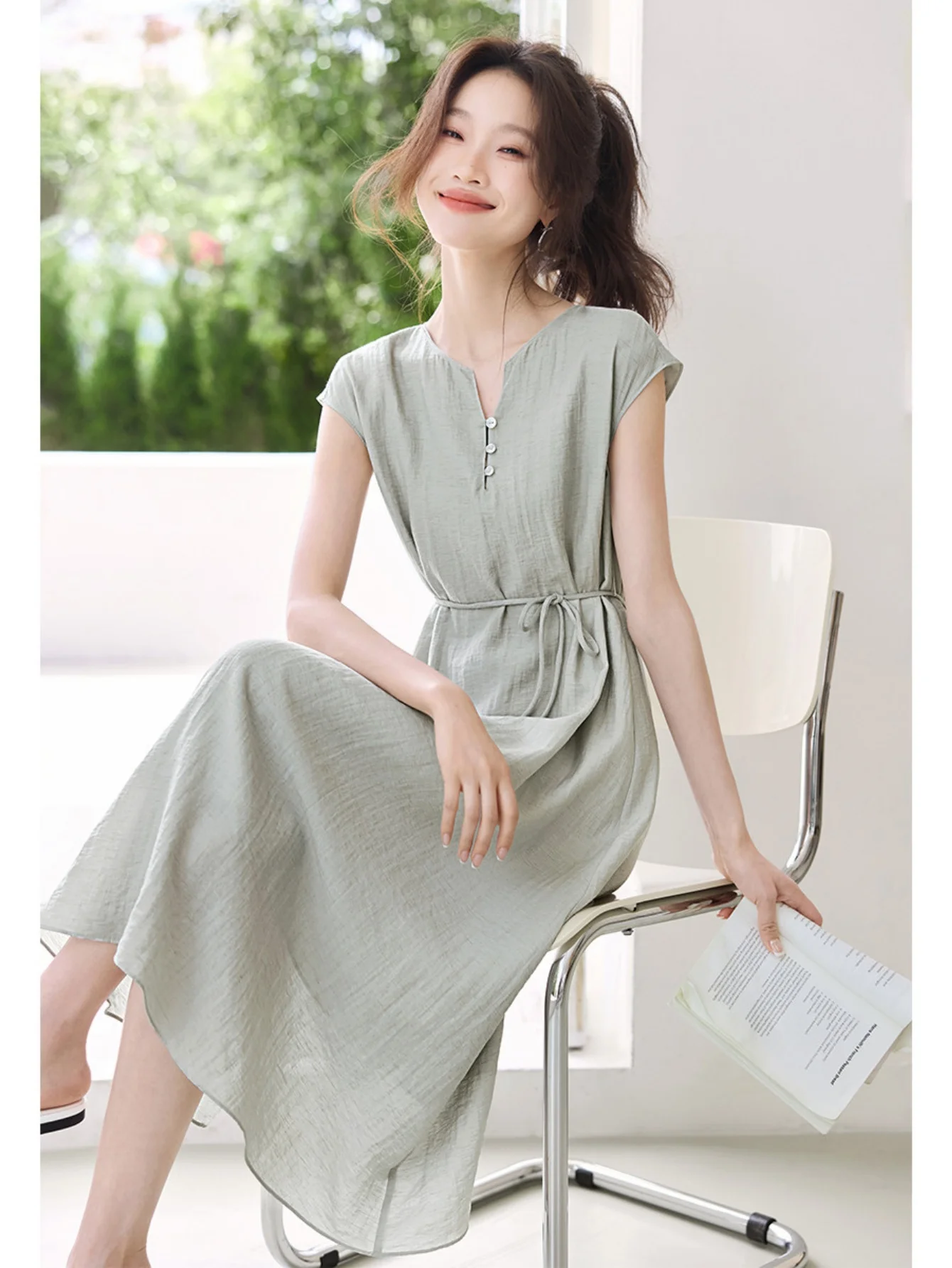 Holiday Temperament Long Skirt 2026 Summer New Comfortable, Light, Breathable, Slimming Dress