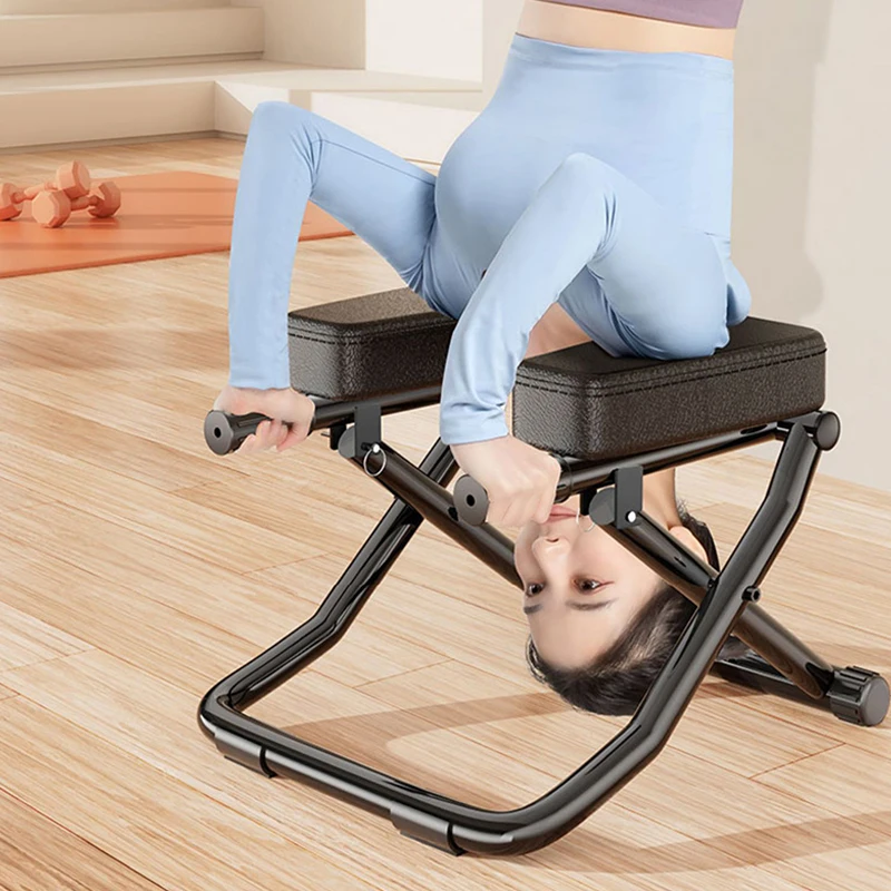 Inverted Device Home Inverted Bench Handstand Chair Yoga Aid Fitness Equipment Stretcher Muscle Training Stand Upside Down Shape