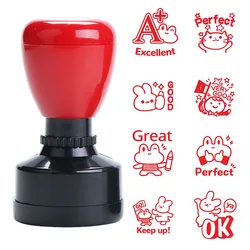 Reward Evaluate Emoticons Seal Teacher Praise Encourage Comment Signet Correcting Homework Stamp Award DIY Teaching Supplies JXB