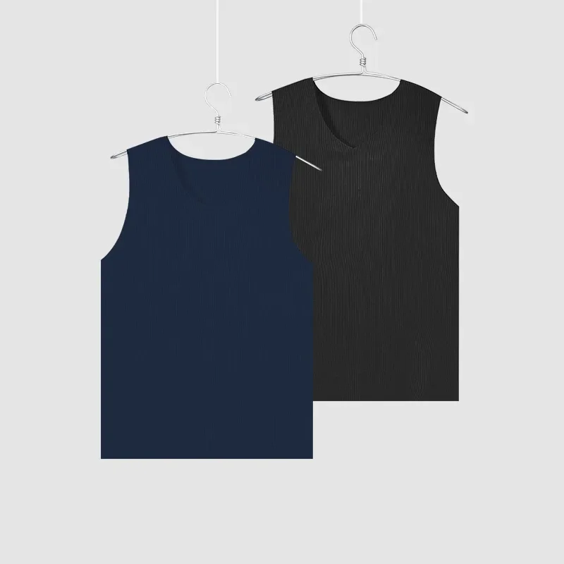 

1pc Ice - silk seamless vest for men. Thin style for summer, worn underneath. Solid - colored. Sports tank top. Base layer.