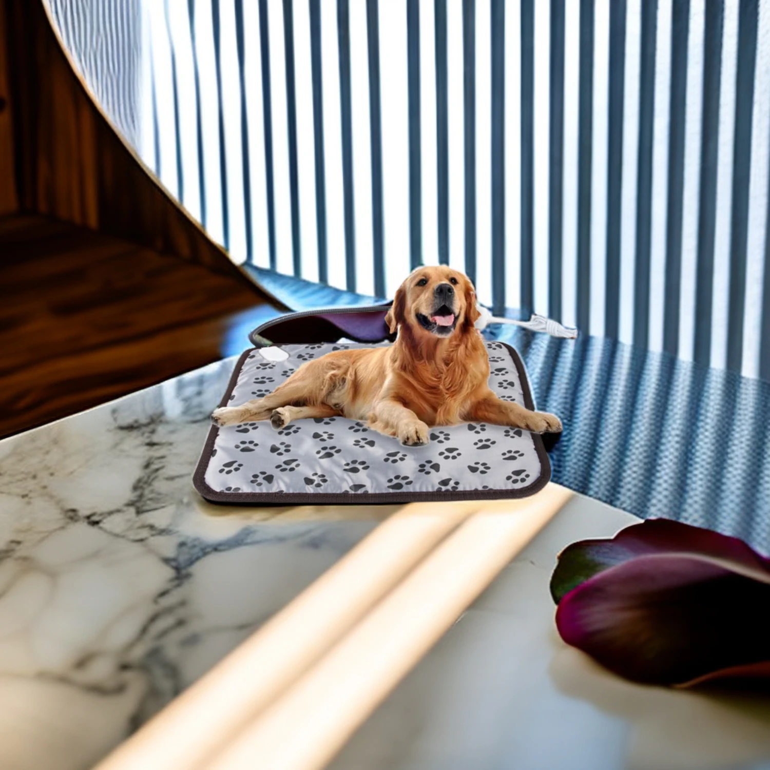

Warm and Cozy Soft Waterproof Heated Pet Blanket for Cats and Dogs - Durable and Ultimate Comfort - Long-Lasting Use - Winter Ne
