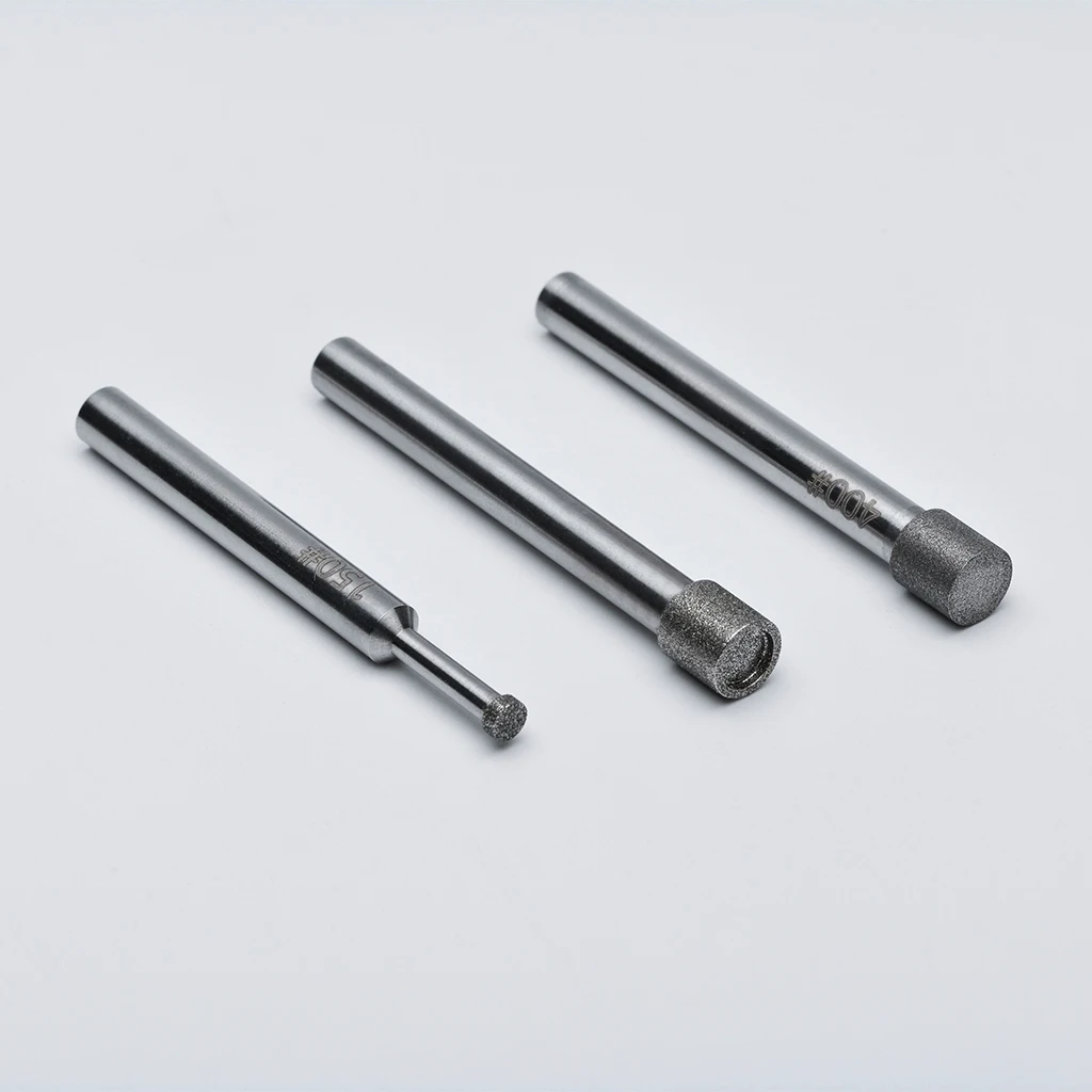 1PCS Grit100/150/400 6mm Shank Cylinder Diamond Internal Points SDC For Grinding Tungsten Steel,Ceramics,Other Brittle Materials