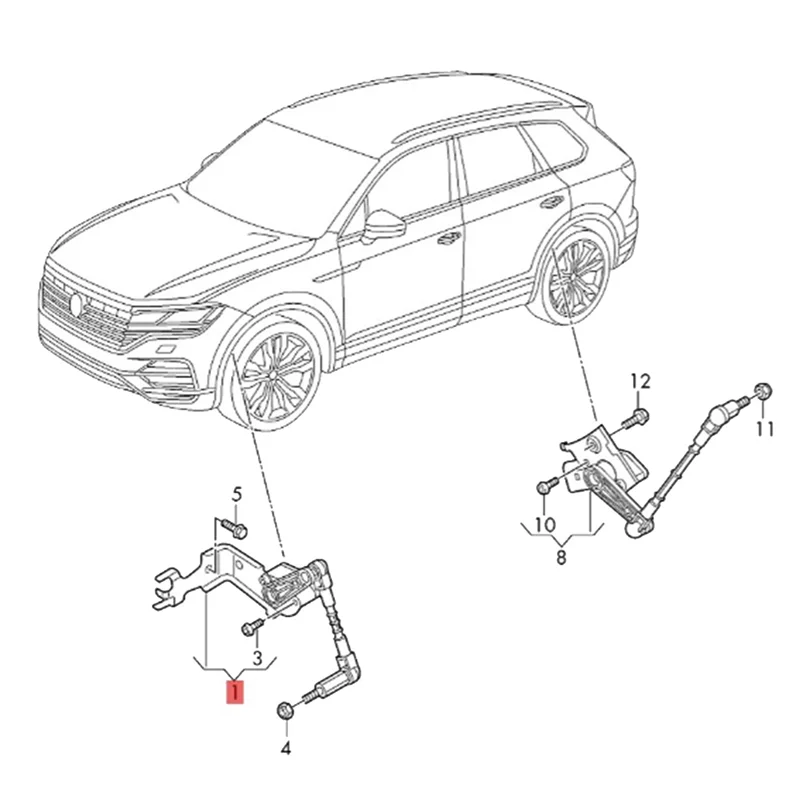 4Pcs 4M0941285C 4M0941286D 4M0941309K 4M0941309H Body Height Liquid Sensor For VW Touareg 2018-2024 E-Tron Q7 SQ8 Parts-AU6