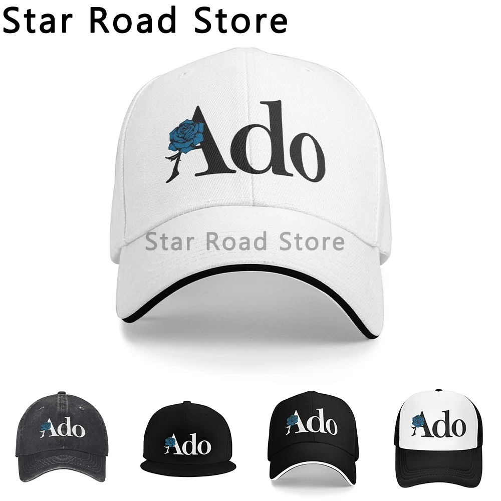 Ado Blue Rose Casual Baseball Cap Truck Cap Outdoor Sports Trucker Hat Summer Hot Sale Unisex-Teens Trendy Baseball Caps
