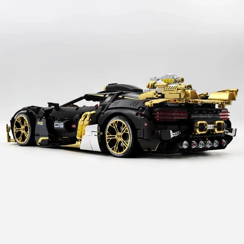 テクニカルカー MOC グリ 10631 1:8 ブラック ブガット 建設スポーツ車両 大人向け 組み立てブロック 4368ピース おもちゃ 子供向け