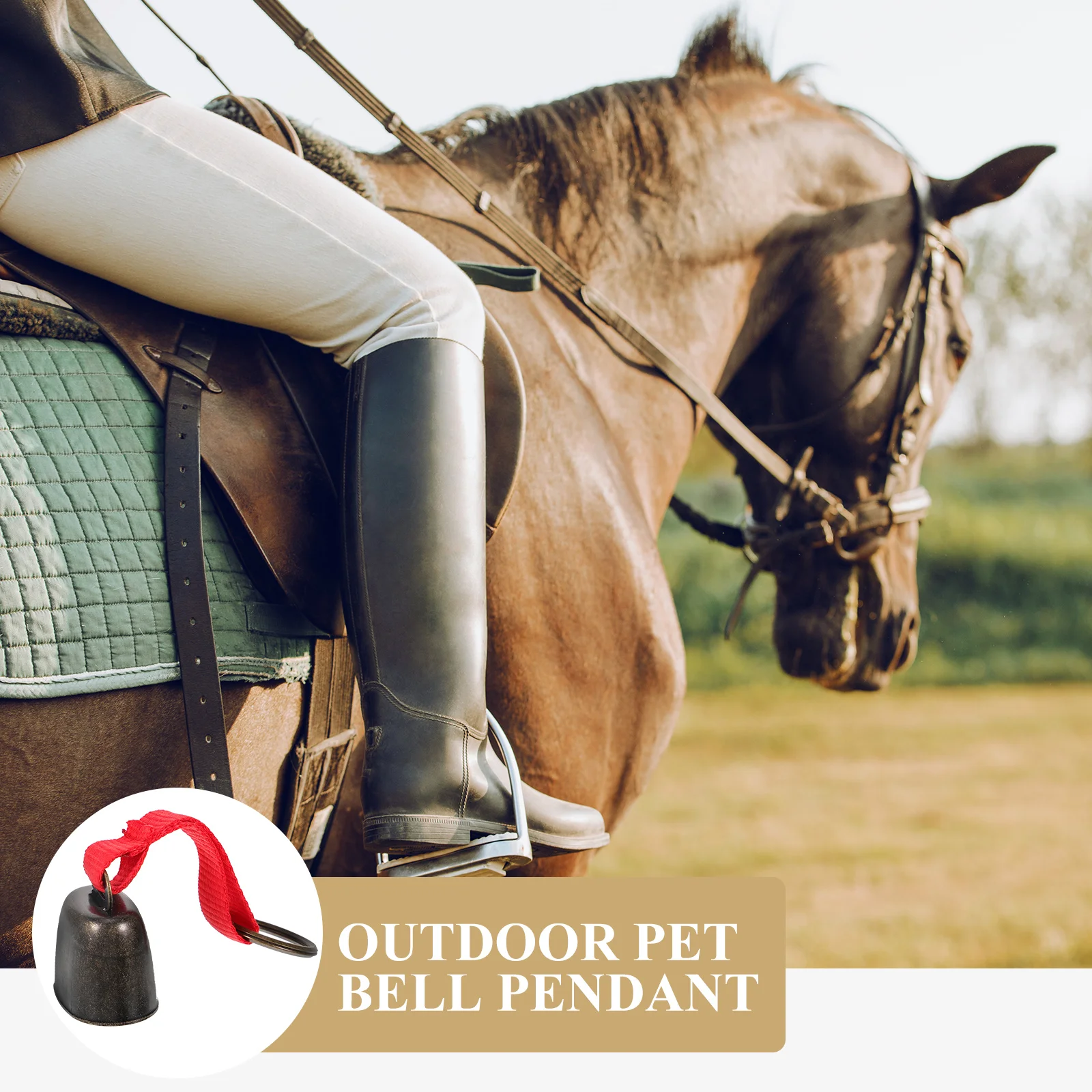 

5pcs Bell Lightweight Vintage Metal Bell For Outdoor Camping Anti-Lost Pet Cattle Survival Whistle Tool