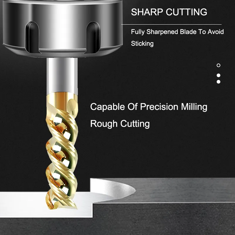 Imagem -04 - Shazam Hrc65 Fresa de Alumínio de Alto Brilho Flautas Aço de Tungstênio Crbide para Cnc em Forma de u Ferramentas de Fresas de Ranhura