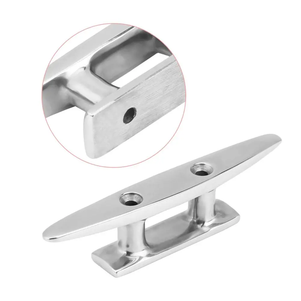 2pcs Durability Stainless Steel Boat Dock Clamp Precise Anti-Corrosion Dock Cleat Superior Levelness Mooring Clamp Deck