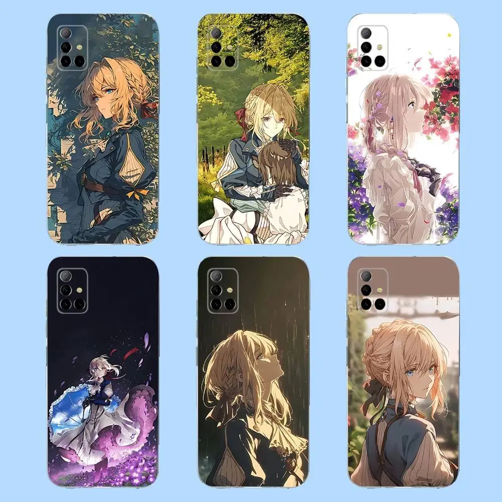 

V-Violet E-Evergarden Phone Case For Samsung S 23,22,10,9,8 A 71,52,51,30,21S,12 PIus,E,Lite Note20 Ultra Clear Soft