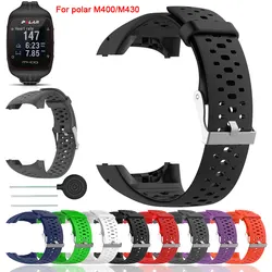 Silicone Breathable Watchband For Polar M400 M430 Smart Watch Wristband Bracelet Strap Replacement For M400 M430 GPS Bracelet