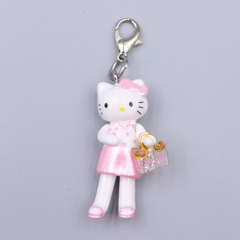 Hello Kitty Cute Anime Keychain Pendant Bag Zipper Phone Chain Decorative Cake Pendant Anime Kawaii Female Accessories Gift