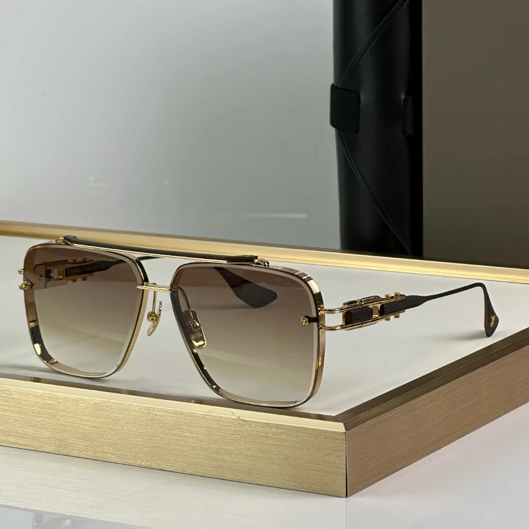 

Top High Quality Sunglasses for Men Titanium DT REDAKE DT280 Size 62-12 Retro Trend Design Sunglasses for Womens UV400