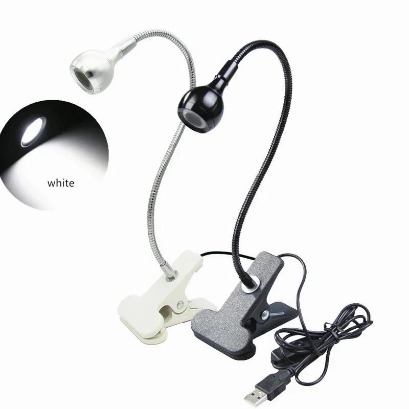 3W Flexible Book Light LED Universal USB Power Holder Night Desk Clip Lamp Bed Reading Table for the Study Room Bedroom Living