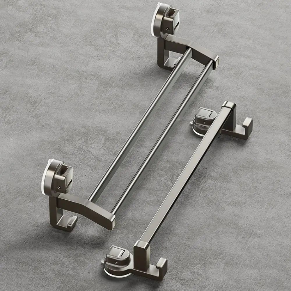 

Полотенцедержатель без перфорации на присоске, настенный кронштейн с крючком, вешалка для полотенец для ванной комнаты, прочная несущая съемная