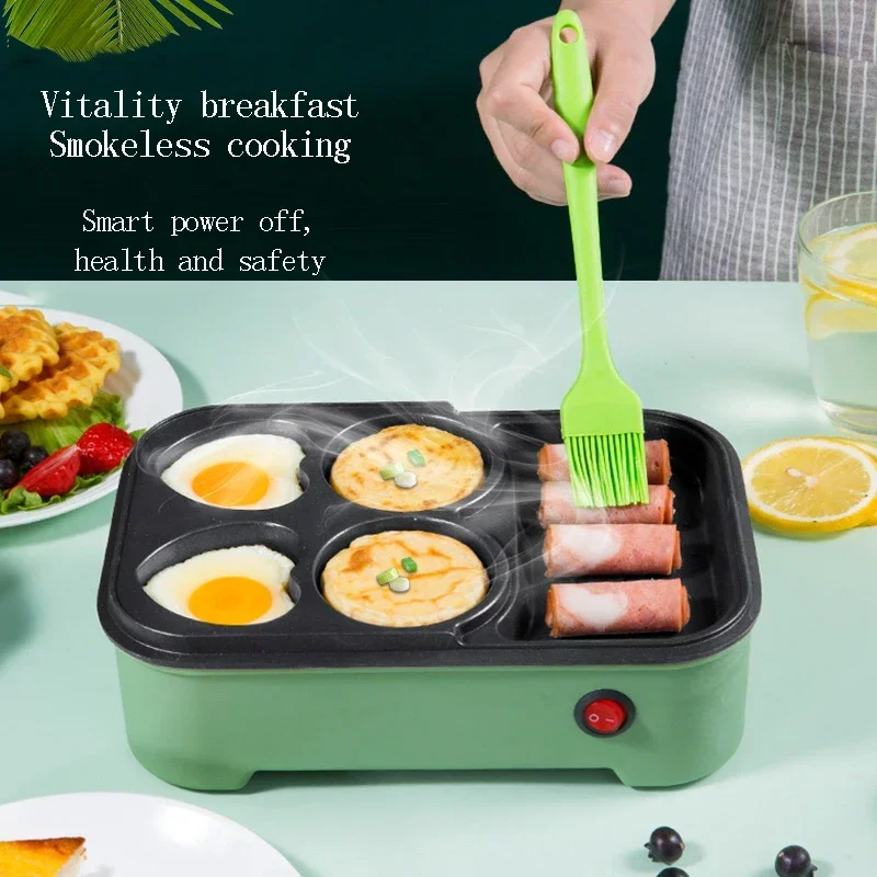 Intelligent Temperature Control Fried Egg Burger Machine Non-Stick Flat Bottom One-Button Frying Pan Breakfast Machine
