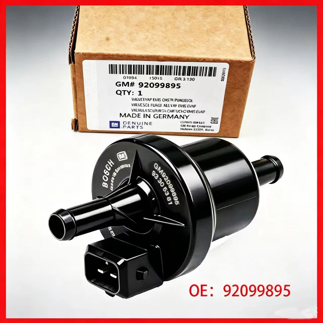 Válvula solenoide de purga del depósito de carbón del motor OEM: 92099895 para Chevrolet Aveo Sail Matiz Epica Daewoo Lanos Buick Opel Astra