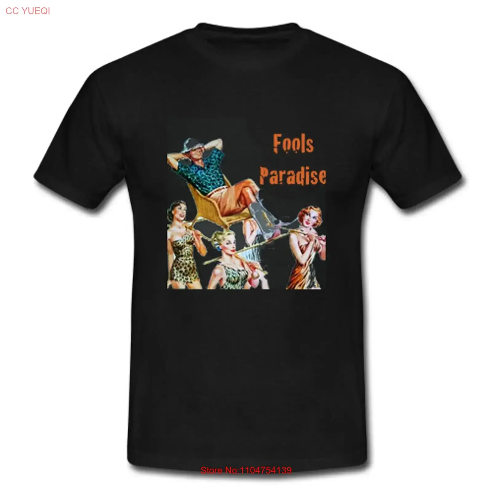 Mens Retro T shirt Vintage Hawaiian Jungle Safari Fools Paradise Hawaii Pinups vintage Washed designer clothes homme fashion