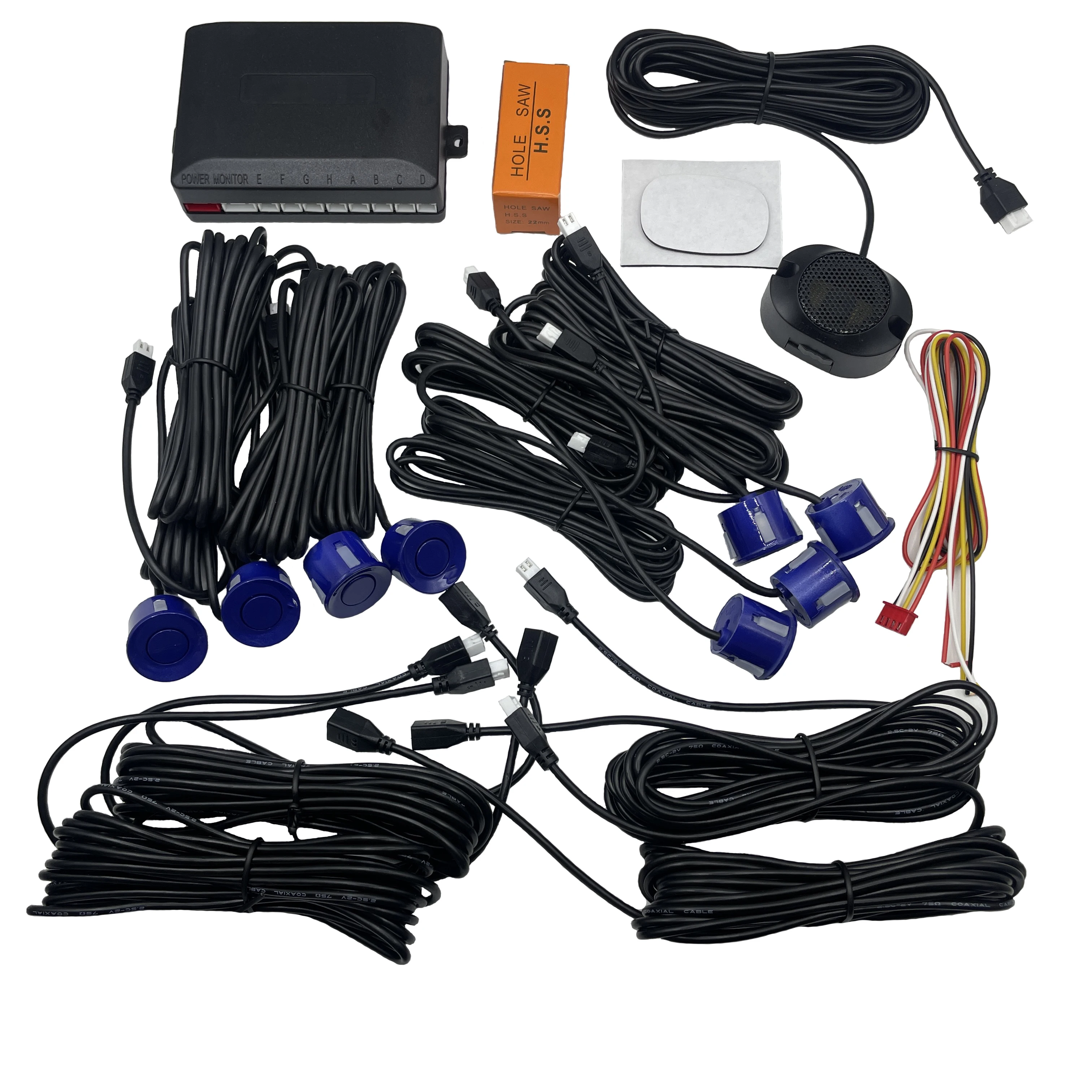 Регулируемый зуммер, динамик, датчики парковки, 8 зондов, передний и задний зуммер, автомобильный детектор, помощь при парковке